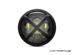 7" Matte Black LED X-Rally Headlight for Super73 and other Ebikes