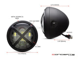 7" Matte Black LED X-Rally Headlight for Super73 and other Ebikes