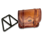LA ROSA LEFT SIDE SINGLE LEATHER  BOLT ON BAGS - FOR ALL SUPER 73 MODELS INCLUDES MOUNTING PLATES