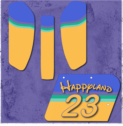 HAPPYLAND  DECALS AND PLATES
