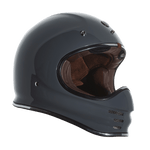 Nardo Grey Retro Moto Helmet Full Face