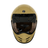 Retro Moto Helmet Full Face Sand Color