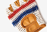Red, White and Blue  fingerless glove for bikes and electric bikes