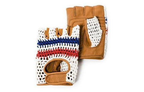 Red, White and Blue  fingerless glove for bikes and electric bikes