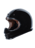 Gloss Black  Retro Moto Helmet Full Face